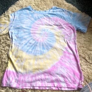 tie dye t shirt oversized (pink, yellow, blue)